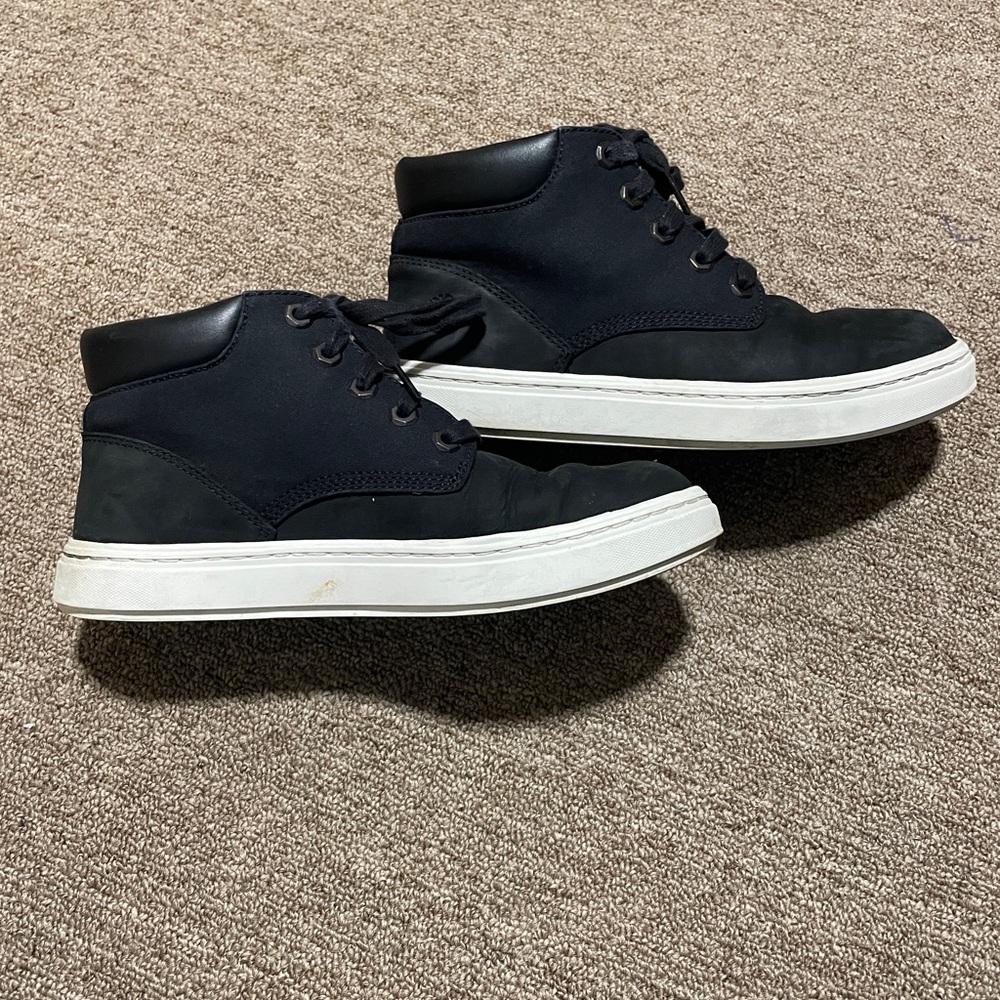 Timberland Bria High womens Size 8 Black Walking Casual Leather Boots Shoe